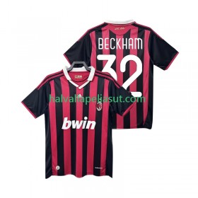Jalkapallo Pelipaidat/Peliasut AC Milan BECKHAM 32 2009 2010 Retro Kotipaita Lyhythihainen